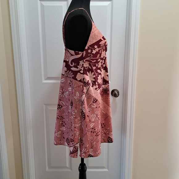 La Vie En Rose Lingerie Satin Slip Dress Pink Size Medium Chemise Nightie - Picture 2 of 12